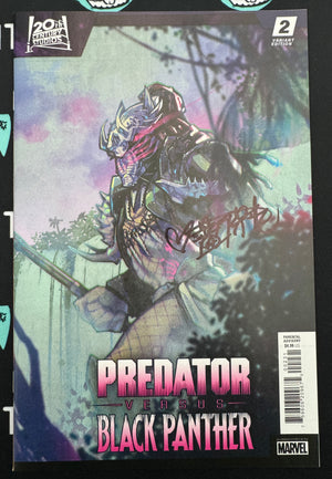 PREDATOR VS. BLACK PANTHER #2 | ROSE BESCH VARIANT | SIGNED BY ROSE BESCH