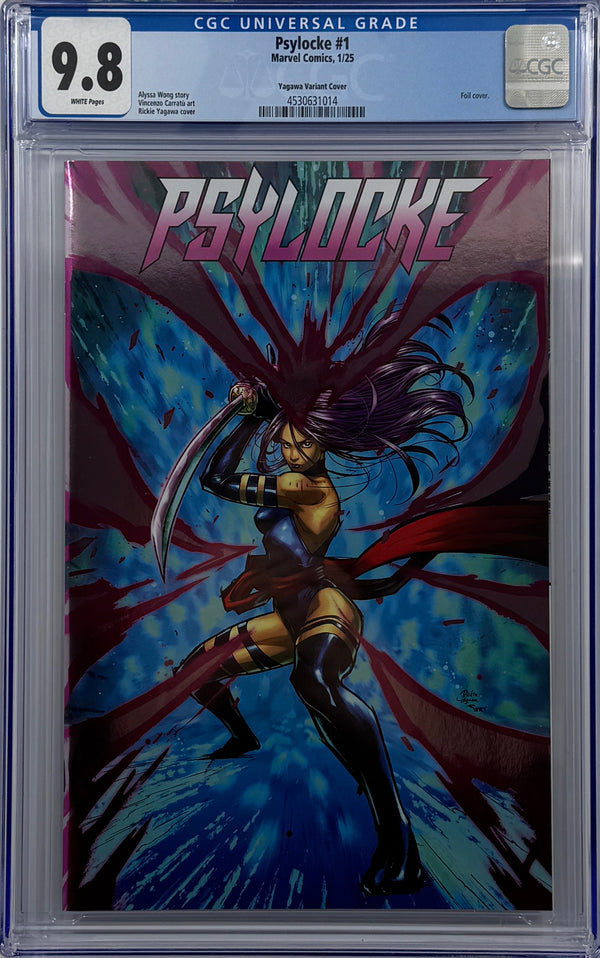 PSYLOCKE #1 | RICKIE YAGAWA PINK FOIL VARIANT | CGC 9.8