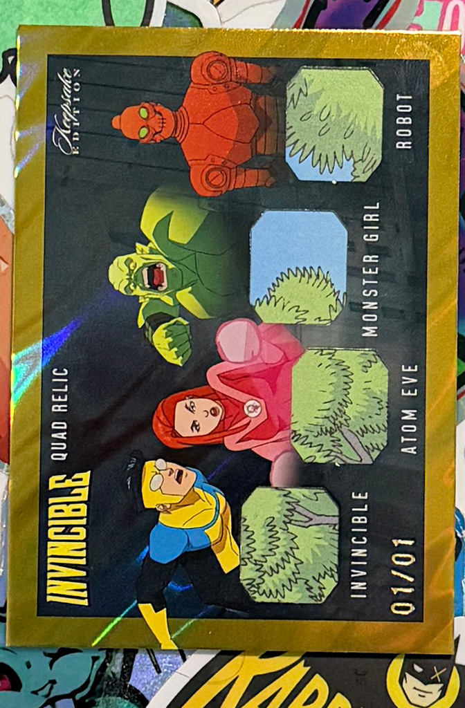 Invincible Keepsake Quad Relic GOLD 1 of 1 #538 Invincible, Monster Girl, Atom Eve, Robot
