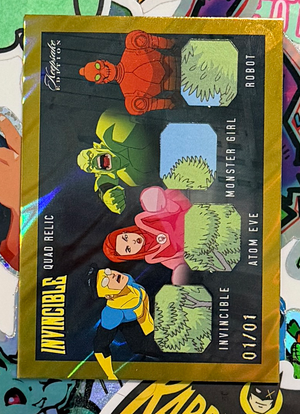 Invincible Keepsake Quad Relic GOLD 1 of 1 #538 Invincible, Monster Girl, Atom Eve, Robot