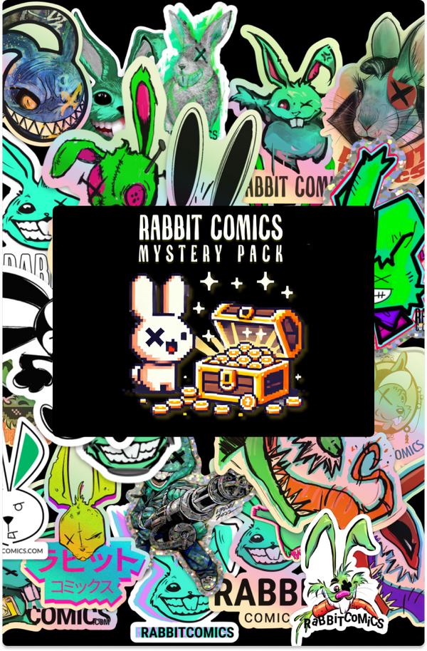 RABBIT COMICS MYSTERY PACK - 5 Exclusives + Exclusive Sticker