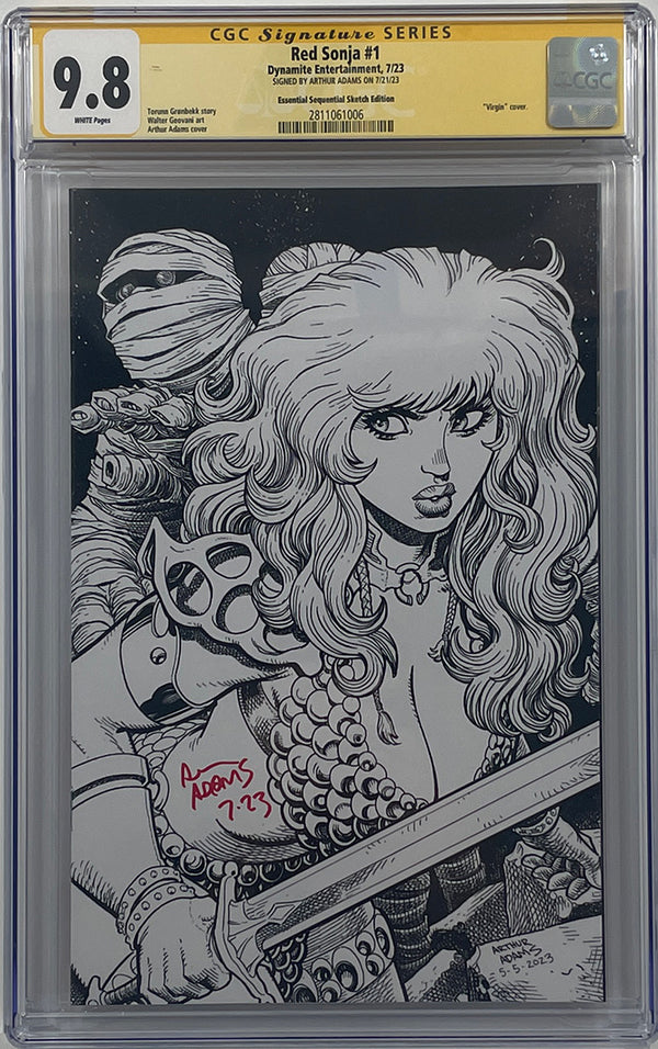 Red Sonja #1 | Art Adams Essential Sequential Sketch Edition | CGC SS 9.8