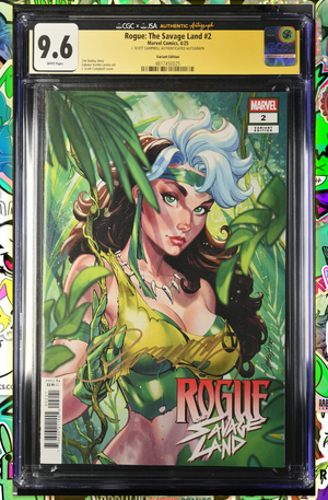 Rogue: The Savage Land #2 | J. Scott Campbell Variant | Signed by J. Scott Campbell  | CGC SS 9.6 (JSA)