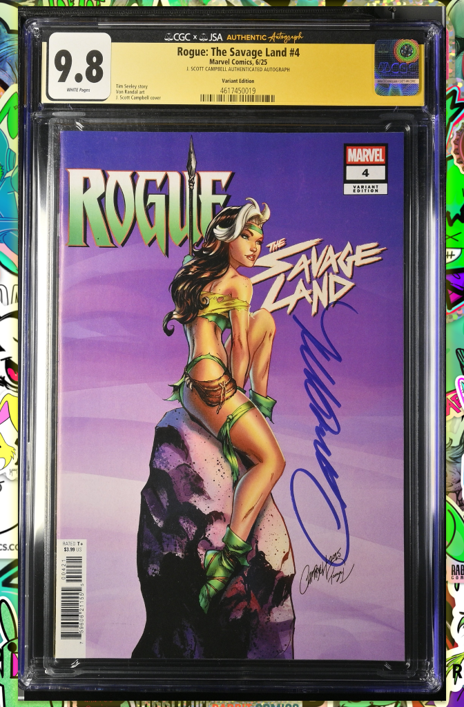 Rogue: The Savage Land #4 | Campbell Variant | Signed by J. Scott Campbell | CGC SS 9.8 (JSA)