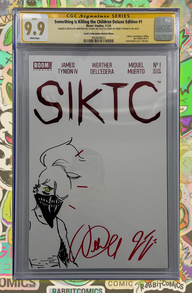 Something is Killing the Children #1 Deluxe Ed. | SIKTC SPOT FOIL BLANK | Werther Dell'Edera Erica Sketch | 2x Signed | CGC SS 9.9 (A)