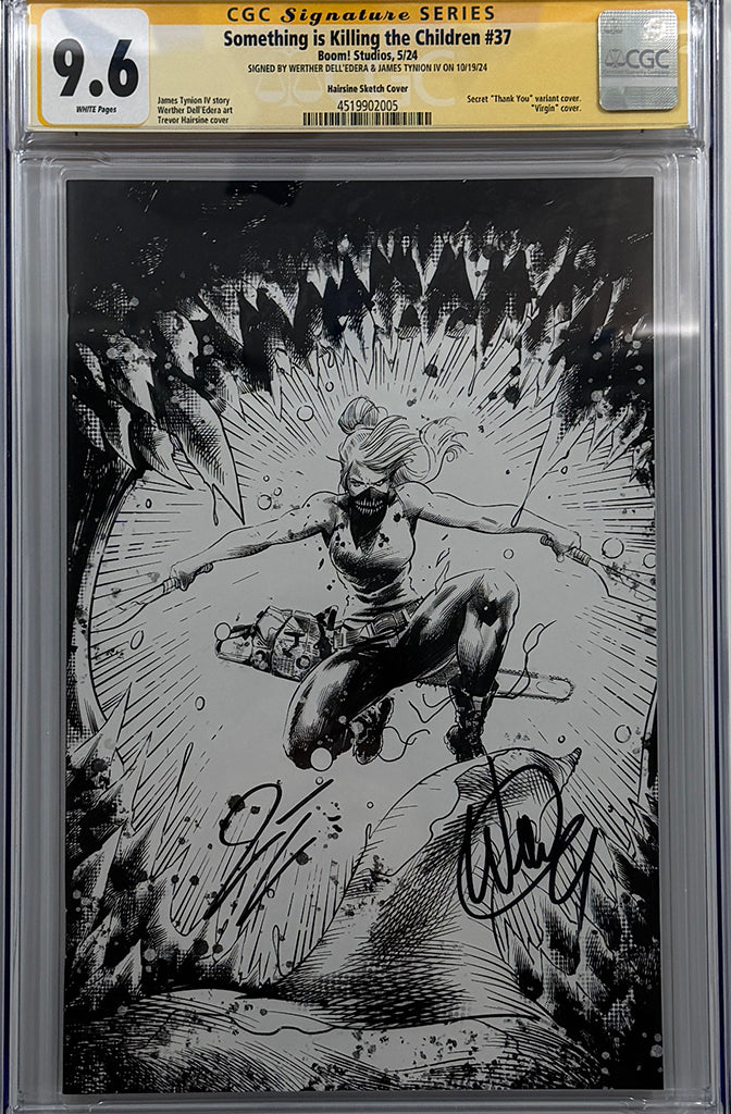 Something is Killing the Children #37 | Hairsine Variant | 2x Signed | CGC SS 9.6