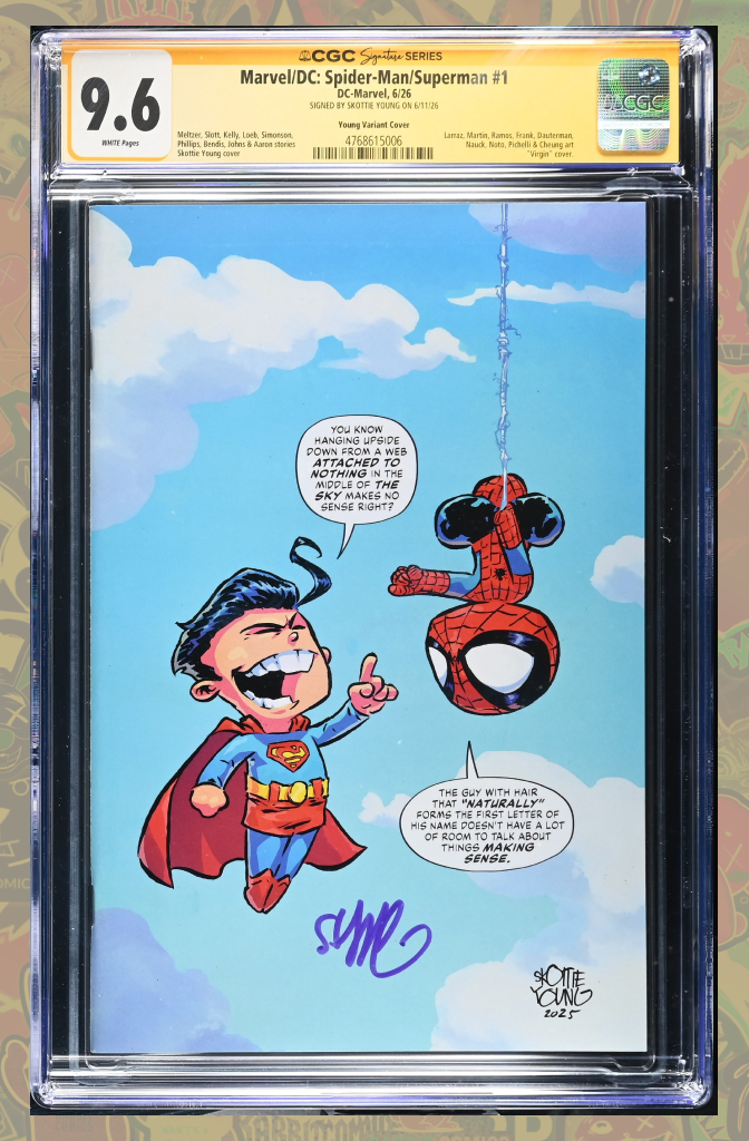 Marvel/DC: Spider-Man/Superman #1 Skottie Young Full Art Variant | CGC SS 9.6