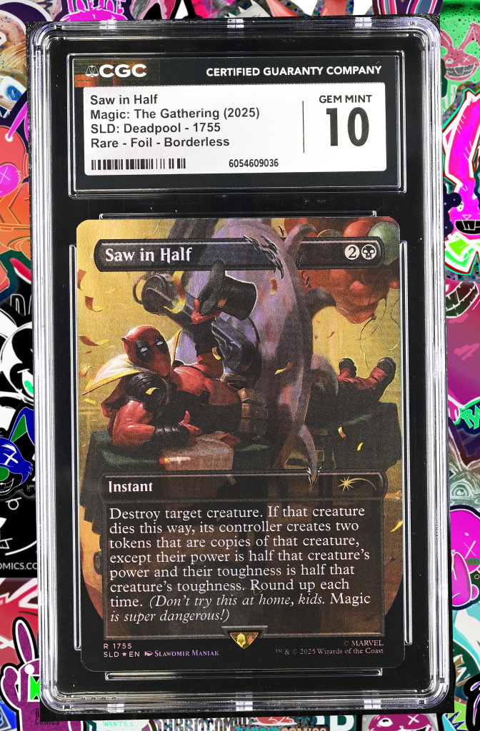 MTG - Secret Lair - Deadpool | Saw in Half Foil 1755 | CGC 10