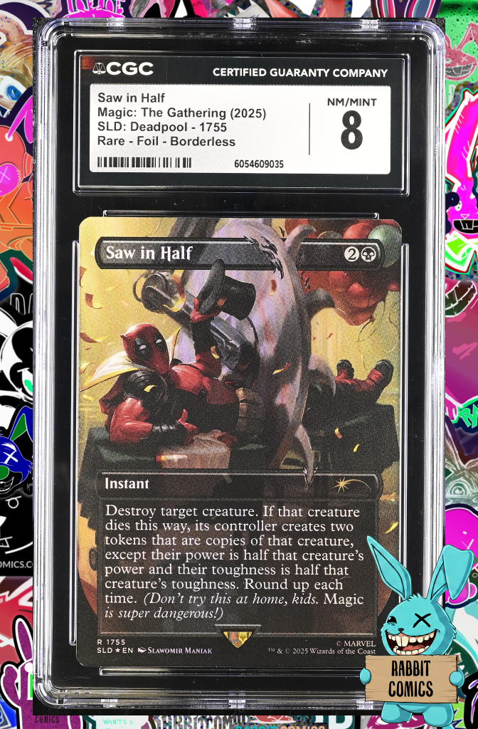 MTG - Secret Lair - Deadpool | Saw in Half Foil 1755 | CGC 8