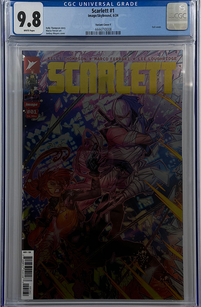 SCARLETT #1 (OF 5) | CVR F INC JONBOY MEYERS 1:100 FOIL RATIO VARIANT | CGC 9.8
