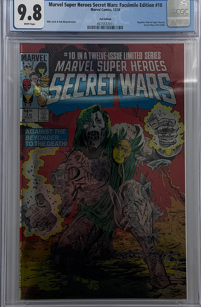 MARVEL SUPER HEROES SECRET WARS #10 | FACSIMILE EDITION FOIL VARIANT | CGC 9.8