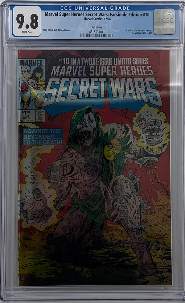 MARVEL SUPER HEROES SECRET WARS #10 | FACSIMILE EDITION FOIL VARIANT | CGC 9.8