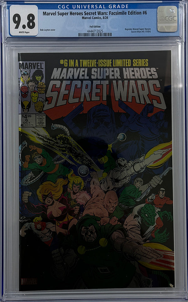 MARVEL SUPER HEROES SECRET WARS #6 | FACSIMILE EDITION FOIL VARIANT | CGC  9.8