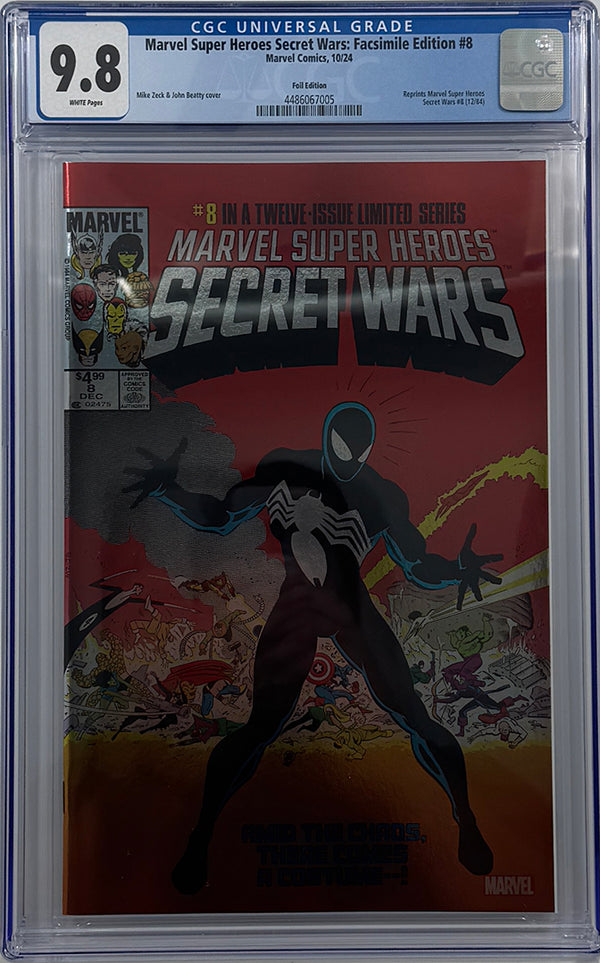 MARVEL SUPER HEROES SECRET WARS #8 | FACSIMILE EDITION FOIL VARIANT | CGC 9.8