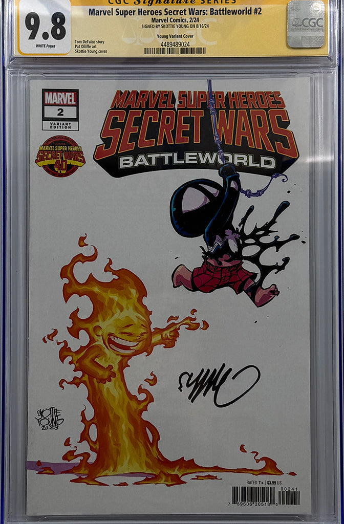 Secret Wars: Battle World #2 | Young Variant | Signed by Skottie Young | CGC SS 9.8