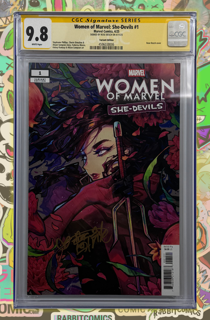 Women of Marvel: She-Devils  #1 | Rose Besch Variant | Signed by Rose Besch | CGC SS 9.8