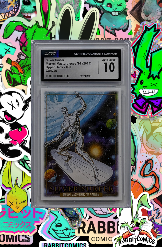 MARVEL MASTERPIECES 92 (2024) SILVER SURFER | UPPER DECK 90 - CANVAS  | CGC GEM MINT 10
