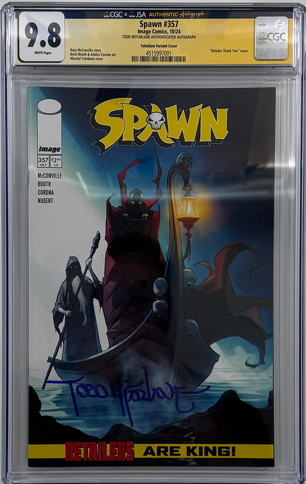 SPAWN #357 | NYCC RETAILER THANK YOU VARAINT | CGC SS 9.8 (JSA)