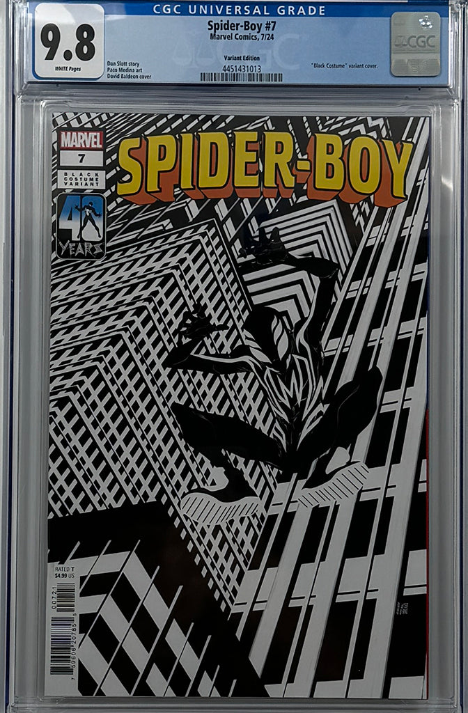 SPIDER-BOY #7 | DAVID BALDEON BLACK COSTUME VARIANT | CGC 9.8