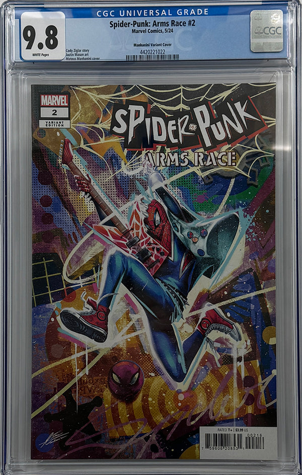 SPIDER-PUNK: ARMS RACE #2 | MATEUS MANHANINI 1:25 RATIO VARIANT | CGC 9.8