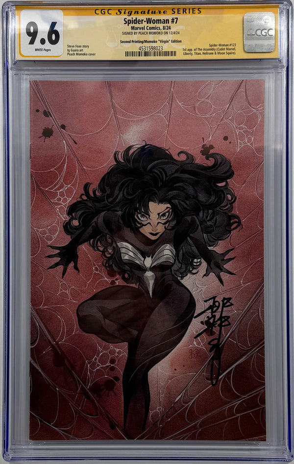 SPIDER-WOMAN #7 | 1:25 PEACH MOMOKO 2ND PRINTING VARIANT | CGC SS 9.6