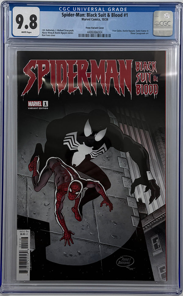 SPIDER-MAN: BLACK SUIT & BLOOD #1 | RON FRENZ 1:25 RATIO VARIANT | CGC 9.8