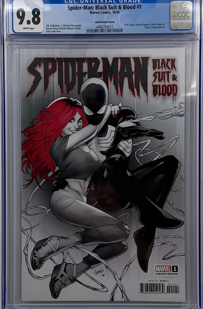 SPIDER-MAN: BLACK SUIT & BLOOD #1 | GREG LAND VARIANT | CGC 9.8