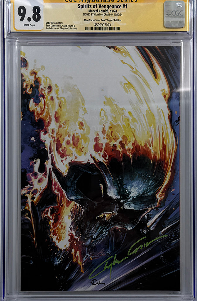 Spirits of Vengeance #1 | NYCC Variant - Signed by Clayton Crain | CGC SS 9.8