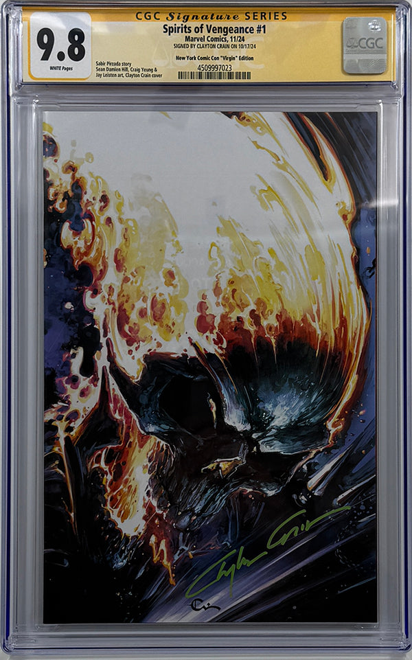 Spirits of Vengeance #1 | NYCC Variant - Signed by Clayton Crain | CGC SS 9.8