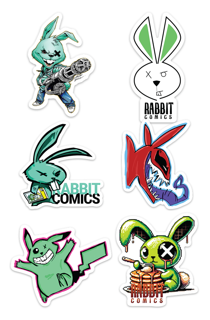 Rabbit Comics Sticker Pack 1