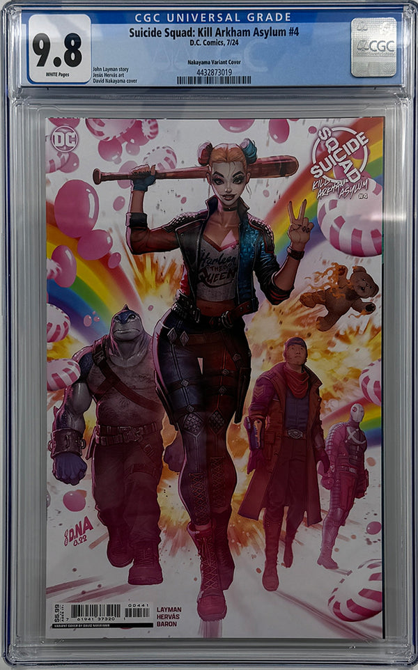 SUICIDE SQUAD KILL ARKHAM ASYLUM #4 | DAVID NAKAYAMA CARD STOCK VARIANT | CGC 9.8