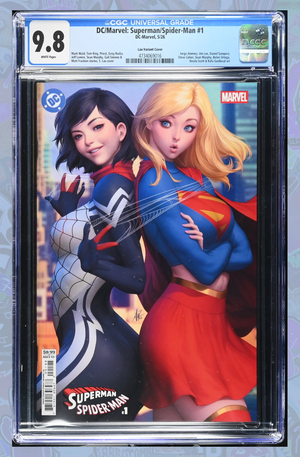Superman Spider-Man #1 (One Shot) Cover M Artgerm Lau Supergirl & Silk Variant | CGC 9.8