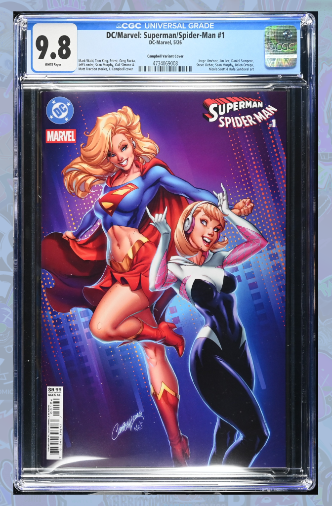 Superman Spider-Man #1 (One Shot) Cover N J Scott Campbell Variant | CGC 9.8