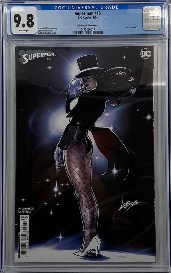 SUPERMAN #16 | CVR D PABLO VILLALOBOS CARD STOCK VAR (ABSOLUTE POWER) | CGC 9.8