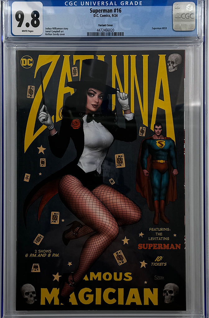 SUPERMAN #16 | CVR B NATHAN SZERDY CARD STOCK VAR (ABSOLUTE POWER) | CGC 9.8
