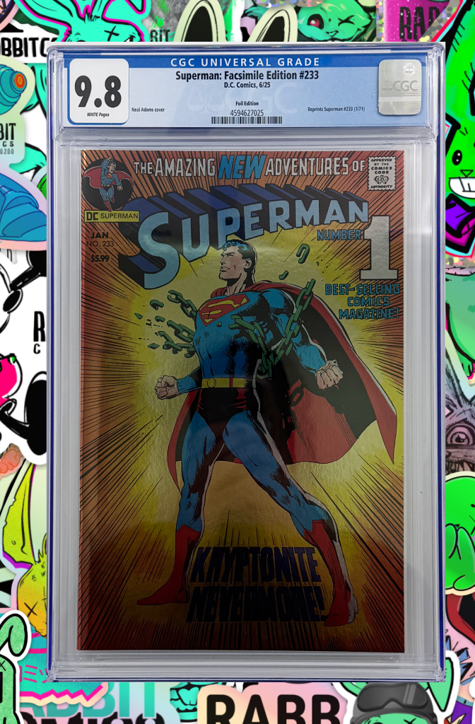 Superman #233 | Facsimile Edition Cover C Neal Adams Foil Variant | CGC 9.8