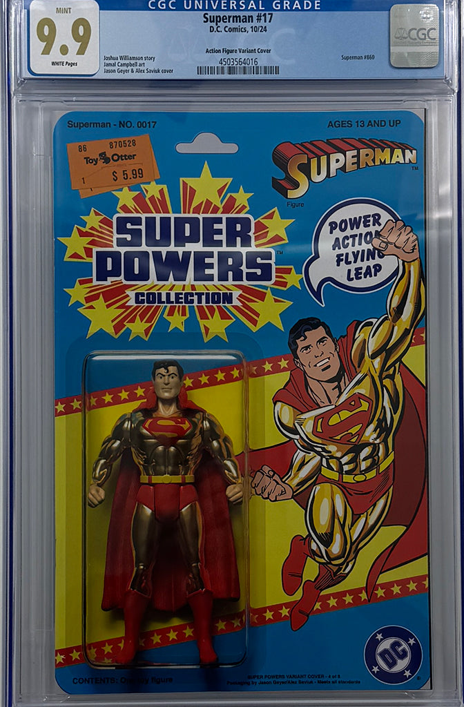 SUPERMAN #17 | CVR E JDC SUPER POWERS ACTION FIGURE VARIANT | CGC 9.9