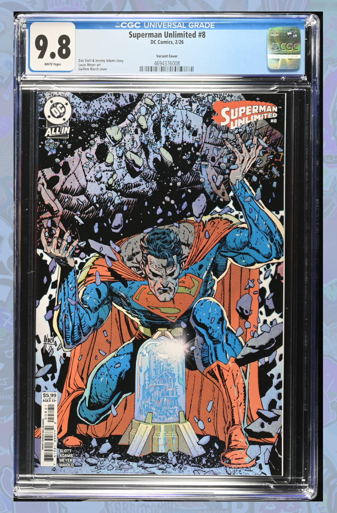 Superman Unlimited #8 Cover B Guillem March Card Stock Variant | CGC 9.8