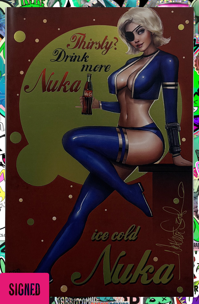 Zirty Girls #4 | Nuka Cola Vault Girl NYCC 2024 Foil Variant B | Signed by Nathan Szerdy