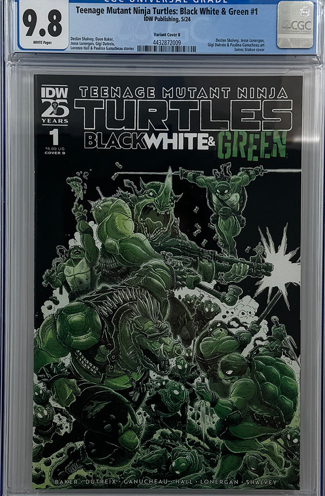 Teenage Mutant Ninja Turtles: Black, White, and Green #1 | COVER B | CGC 9.8
