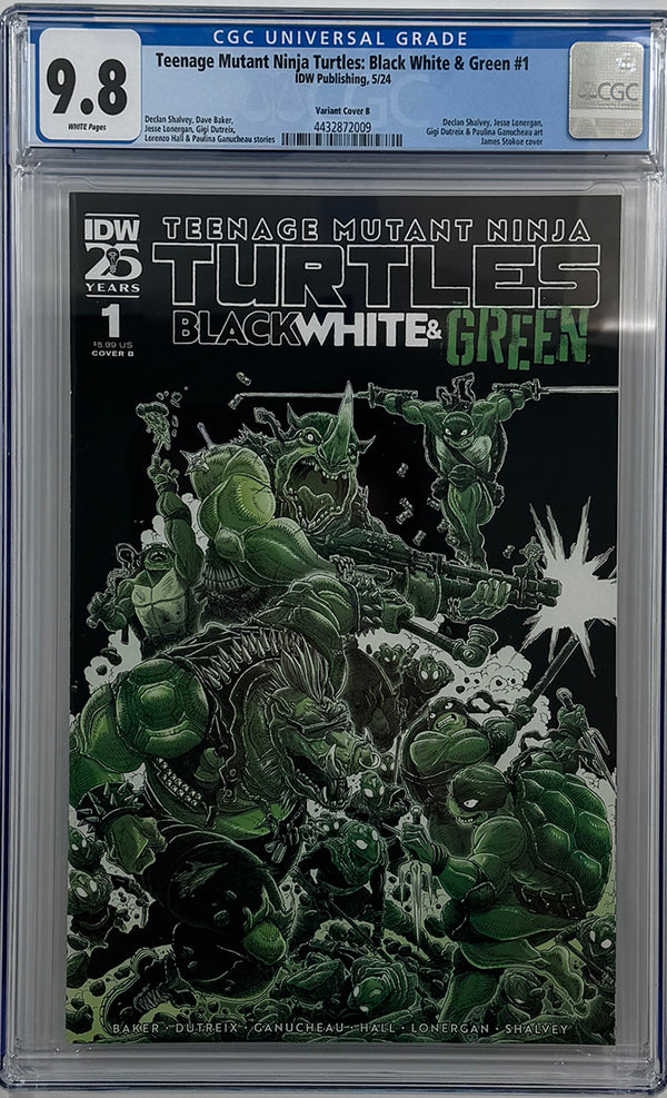 Teenage Mutant Ninja Turtles: Black, White, and Green #1 | COVER B | CGC 9.8