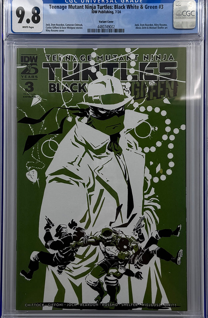 Teenage Mutant Ninja Turtles: Black, White, and Green #3 | Cover B Rossmo | CGC 9.8