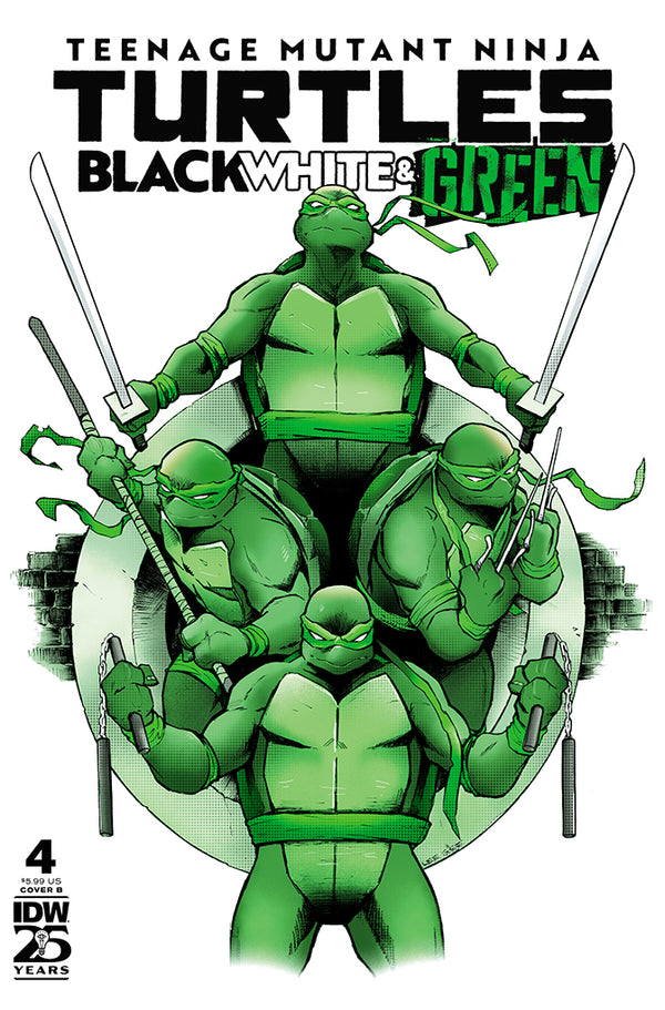 Teenage Mutant Ninja Turtles: Black, White, and Green #4 | COVER B