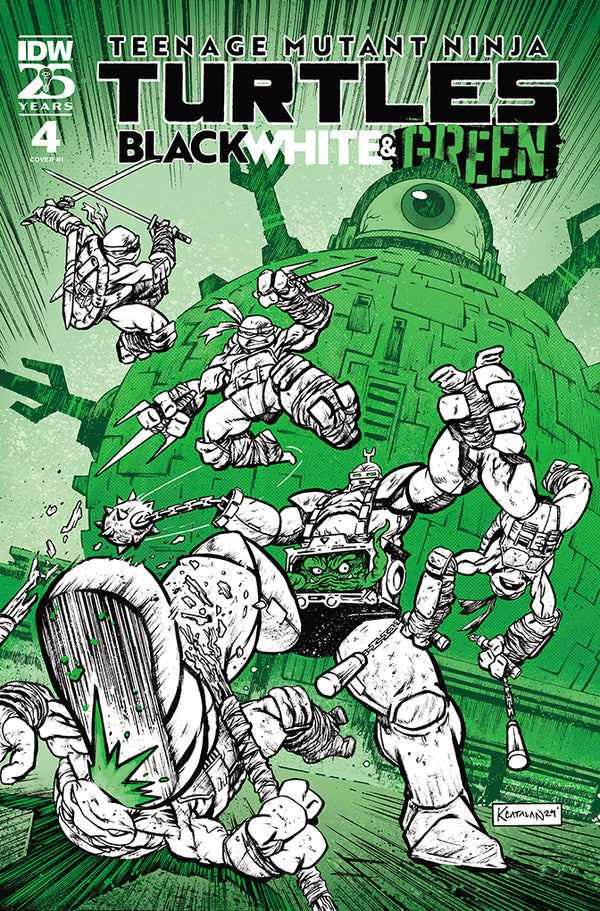 Teenage Mutant Ninja Turtles: Black, White, and Green #4 | 1:10 Ratio Foil Variant