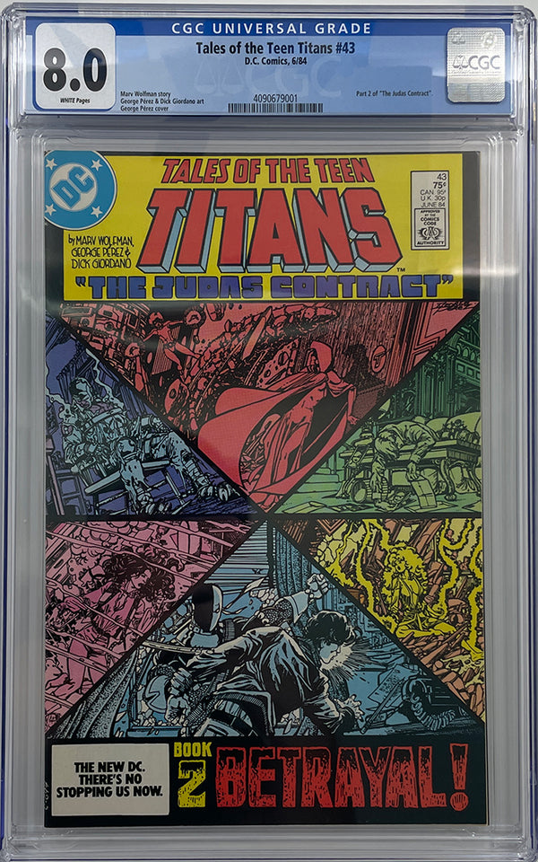 Tales of Teen Titans #43 | Part 2 of The Judas Contract | CGC 8.0
