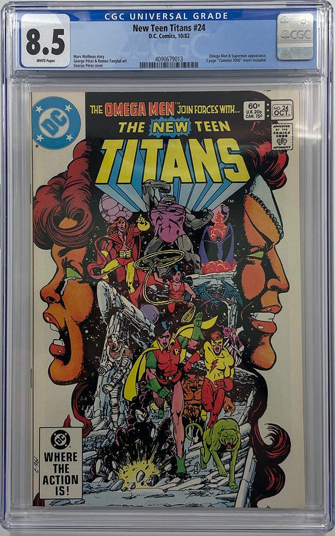 The New Teen Titans #24 | Camelot 300 Insert | CGC 8.5 – Rabbit Comics