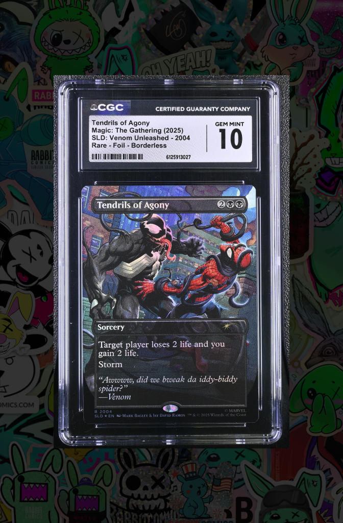 Tendrils of Agony | MTG | Spider-Man Secret Lair 2004 | Rare Foil Borderless | CGC 10