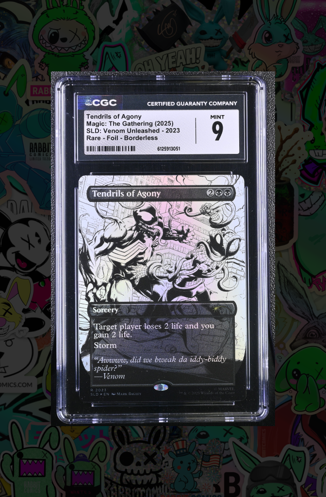 Tendrils of Agony | MTG | Spider-Man Secret Lair 2023 | Rare Foil Borderless | CGC 9