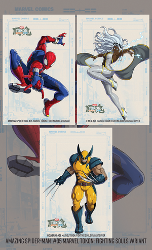 Amazing Spider-Man #35, Wolverine #16, X-Men #36 | 3 Book TOKON Fighting Souls Variant Bundle