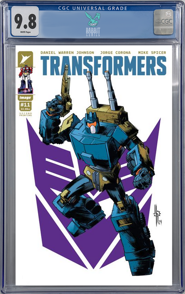 TRANSFORMERS #11 Second Printing | Cvr A Jason Howard Decepticon | CGC 9.8 | PREORDER